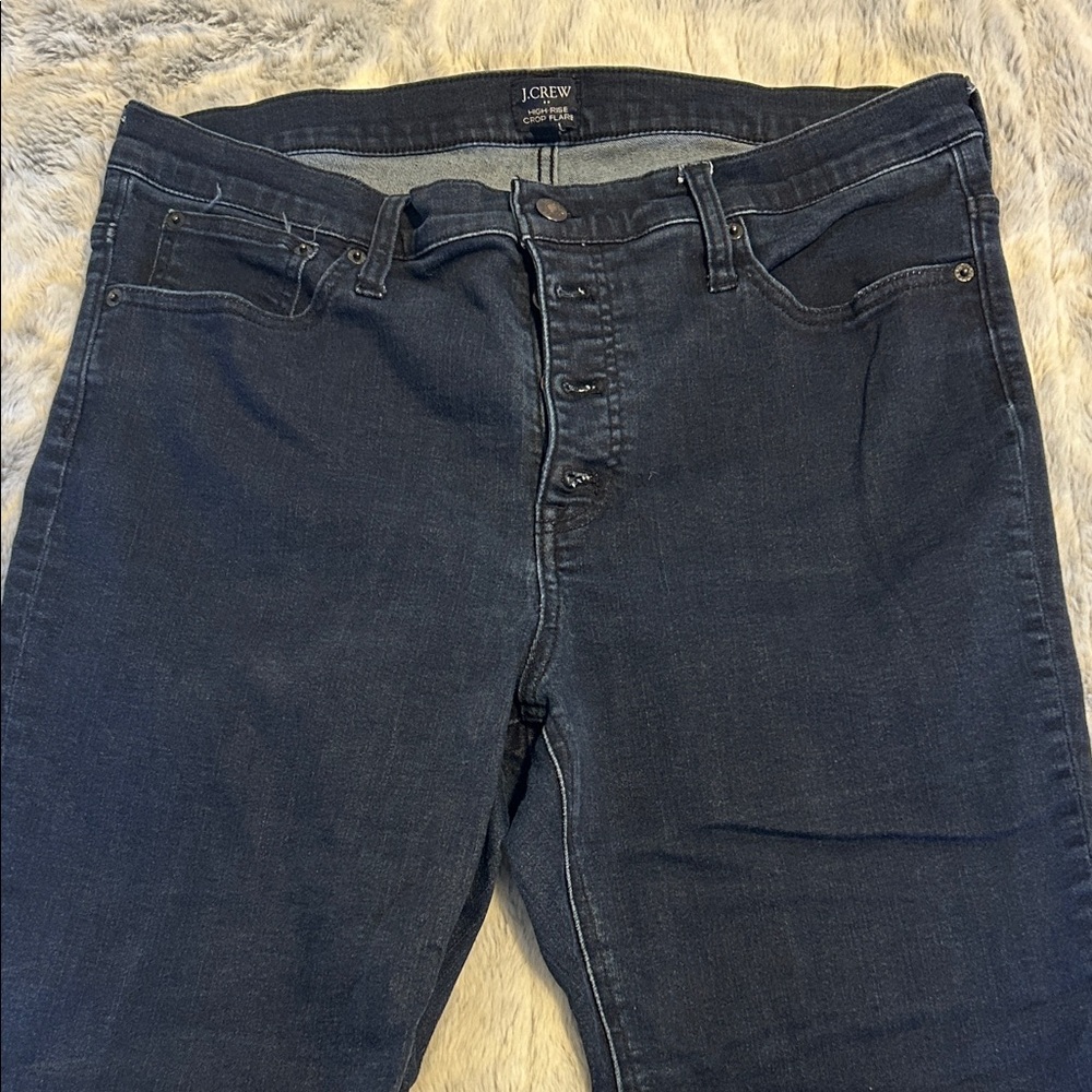 J. Crew Women’s Dark Blue High Rise Crop Flare